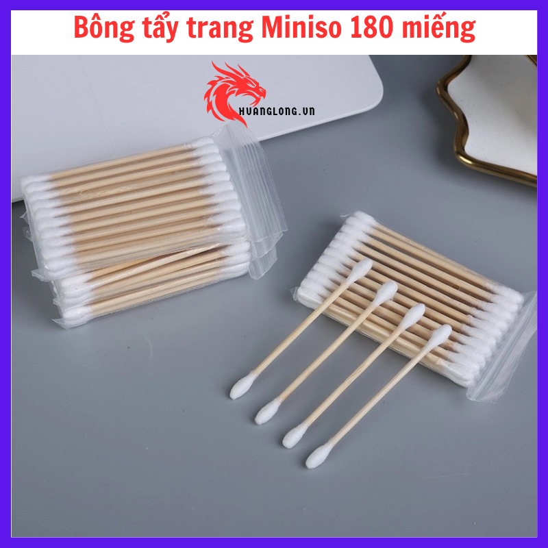 Bịch Tăm Bông 100 Que Thân Gỗ (Thân Thiện Với Môi Trường)