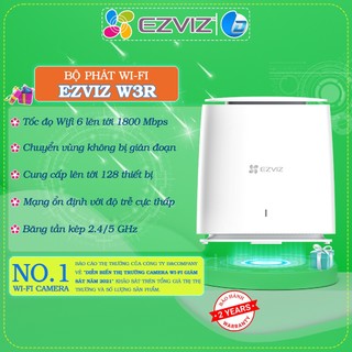 Bộ phát wifi Ezviz W3R, wifi 6, 2 băng tần, chính hãng
