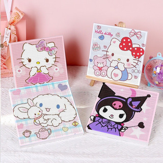 Tranh đính đá hoạt hình dễ thương_giá rẻ_căng khung 20x20cm