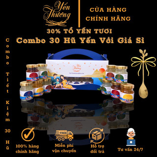  Tặng thêm 1 hũ  Combo Tiết Kiệm 30 Hũ Yến Chưng Sẵn Nhiều Vị Yến Thương 30% Tổ Yến Tươi Mỗi Hũ 70ml Yến Sào Khánh Hoà 