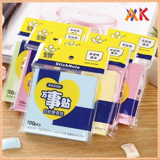 100 tờ nhãn dán ghi chú Nhãn dán chỉ mục sáng tạo màu sắc dễ thương Hàn Quốc nhãn dán chỉ báo nhãn dán đánh dấu