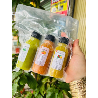 Set nước chấm hải sản 3 chai mỗi chai 100ml (ớt xanh, ớt đỏ, muối tiêu sữa)