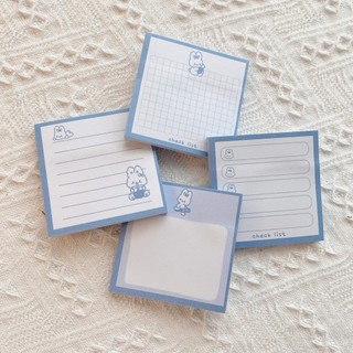 Giấy note ghi chú checklist tone xanh dương dễ thương