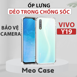 Ốp lưng vivo Y19, vivo U3, TPU dẻo trong suốt chống sốc, ốp điện thoại bảo vệ viền camera | Meo Case