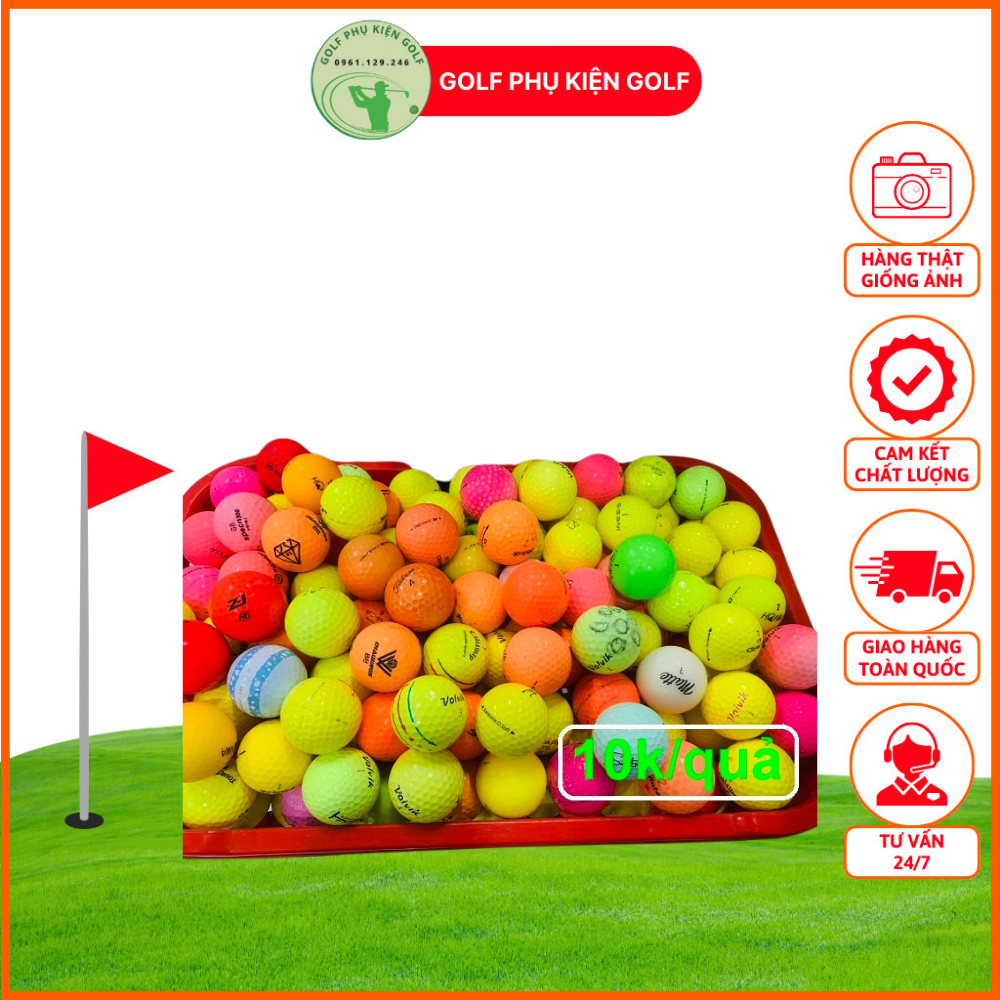 Bóng Golf - Golf Cũ-Bóng Golf Đã Qua Sử Dụng-Golf Ball-Bóng Còn Mới 85%,Bóng Gôn- Bóng Tập Golf(1quả