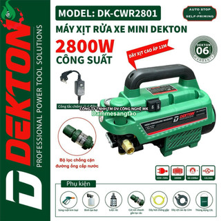 Máy rửa xe chỉnh áp dekton dk-cwr2801 điện 220v