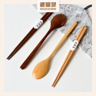 Thìa gỗ tự nhiên, muỗng gỗ ăn cơm, pha cafe, ăn súp phong cách Nhật Bản - khodogohanoi