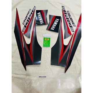  Bộ tem decal dán xe máy Yamaha Sirius đời 2022 bản chuẩn màu đỏ đen zin thái siêu đẹp 