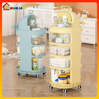 Kệ Để Đồ Đa Năng Sơ Sinh Hình Cá Heo Cho Bé Yeya - Xe Đựng Đồ 4 Tầng Gấp Gọn Kết Hợp Bánh Xe Đẩy Tiện Dụng