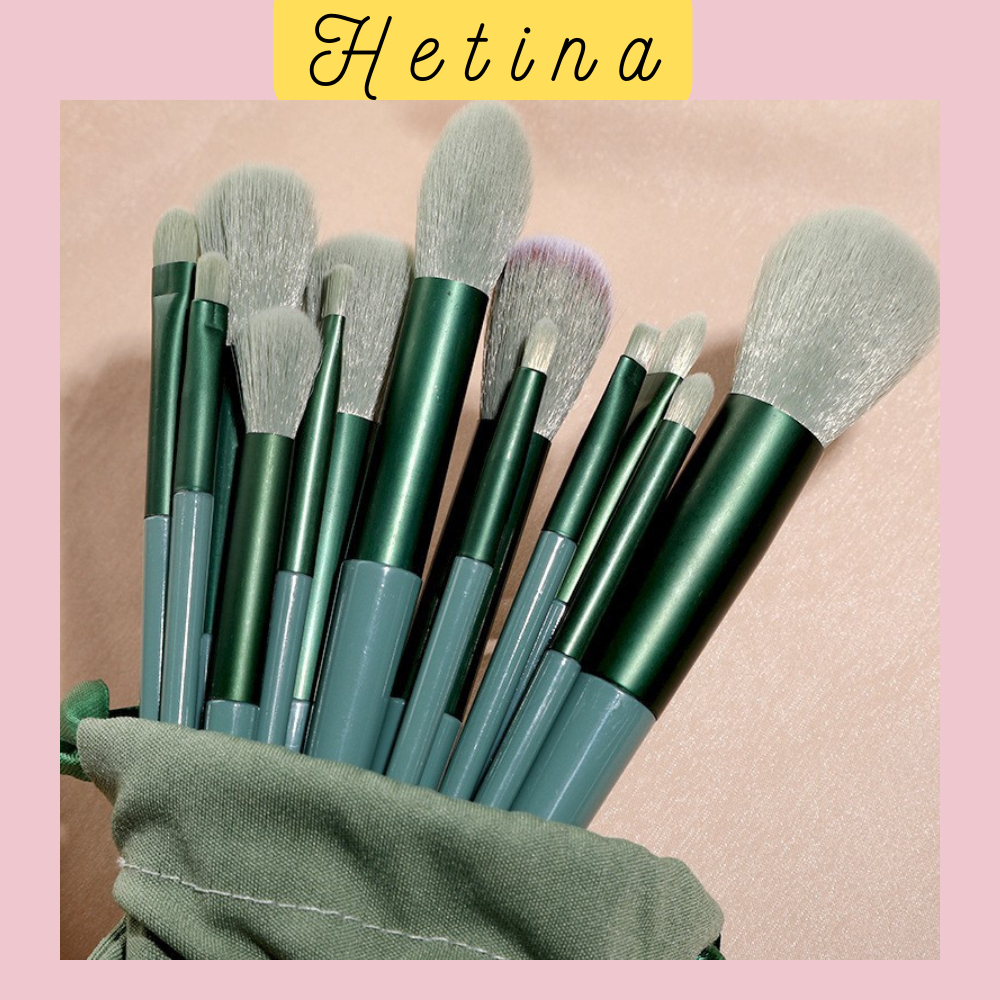 Set 13 cọ trang điểm HETINA cọ makeup lông mềm mịn trang điểm cá nhân chuyên nghiệp CO04