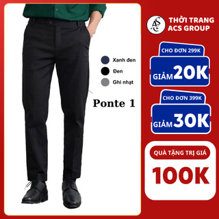 Quần tây nam dáng Slimfit thương hiệu ACS chất vải umi cao cấp thấm hút tốt, trẻ trung sang trọng