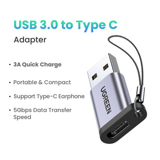 Đầu chuyển USB 3.0 sang USB Type-C (âm) Ugreen