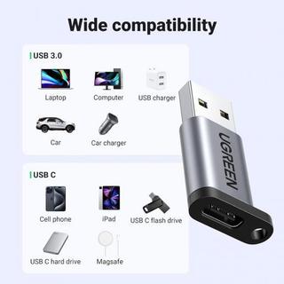 Đầu chuyển USB 3.0 sang USB Type-C (âm) Ugreen