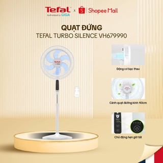 Quạt đứng Tefal Turbo Silence VH679990 - Trắng - Điều khiển từ xa - Sức gió mạnh, tiếng gió êm