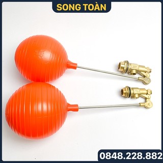 Van Phao Đồng, Phao Cơ Đồng Ngắt Nước STB Ren 21 27 34 - Bóng Nhựa Cam