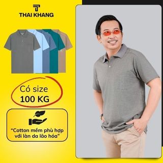 Áo thun nam trung niên Thái Khang áo thun vải cotton đẹp loại áo thun ngắn tay  thiêu túi ATHUN13