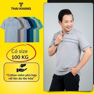 Áo thun nam tay ngắn trung niên THÁI KHANG vải cotton dày mềm mát Vitin ATHUN16