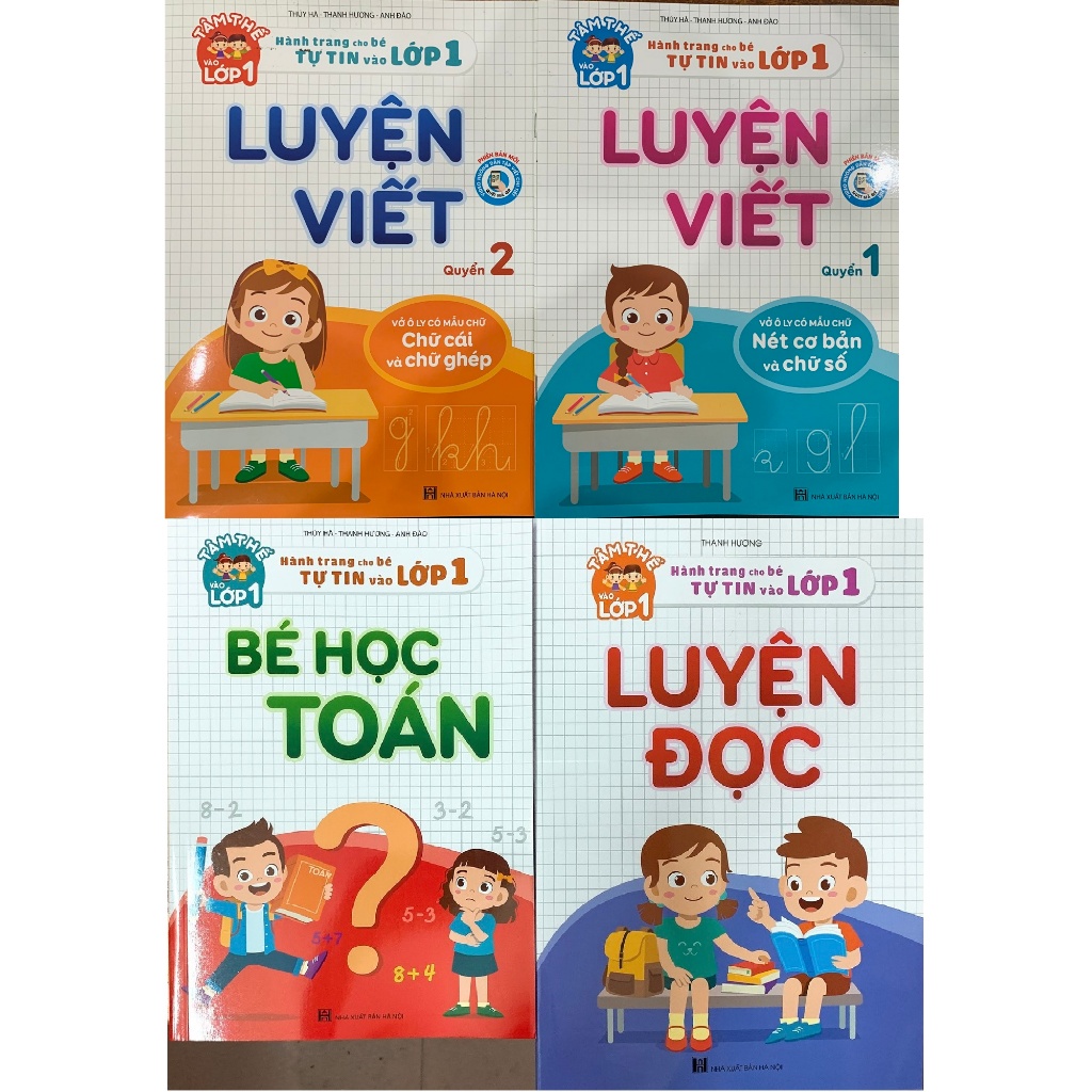 Sách - Combo Tâm thế vào lớp 1 - Hành trang cho bé tự tin vào lớp 1 (Bộ 4 cuốn)