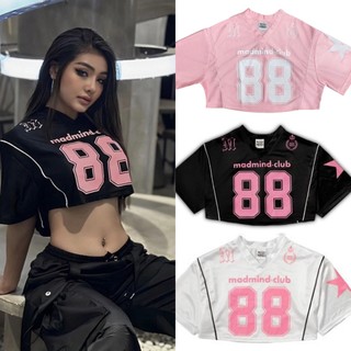 Áo croptop nữ ngắn tay số 88 in giữa ngực 3 màu Đen -Trắng - Hồng siêu hottrend phong cách hàn quốc 2026 QUANAOPHUKIEN