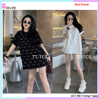Áo phông nhũ miumiu free size tay lỡ thời trang phong cách