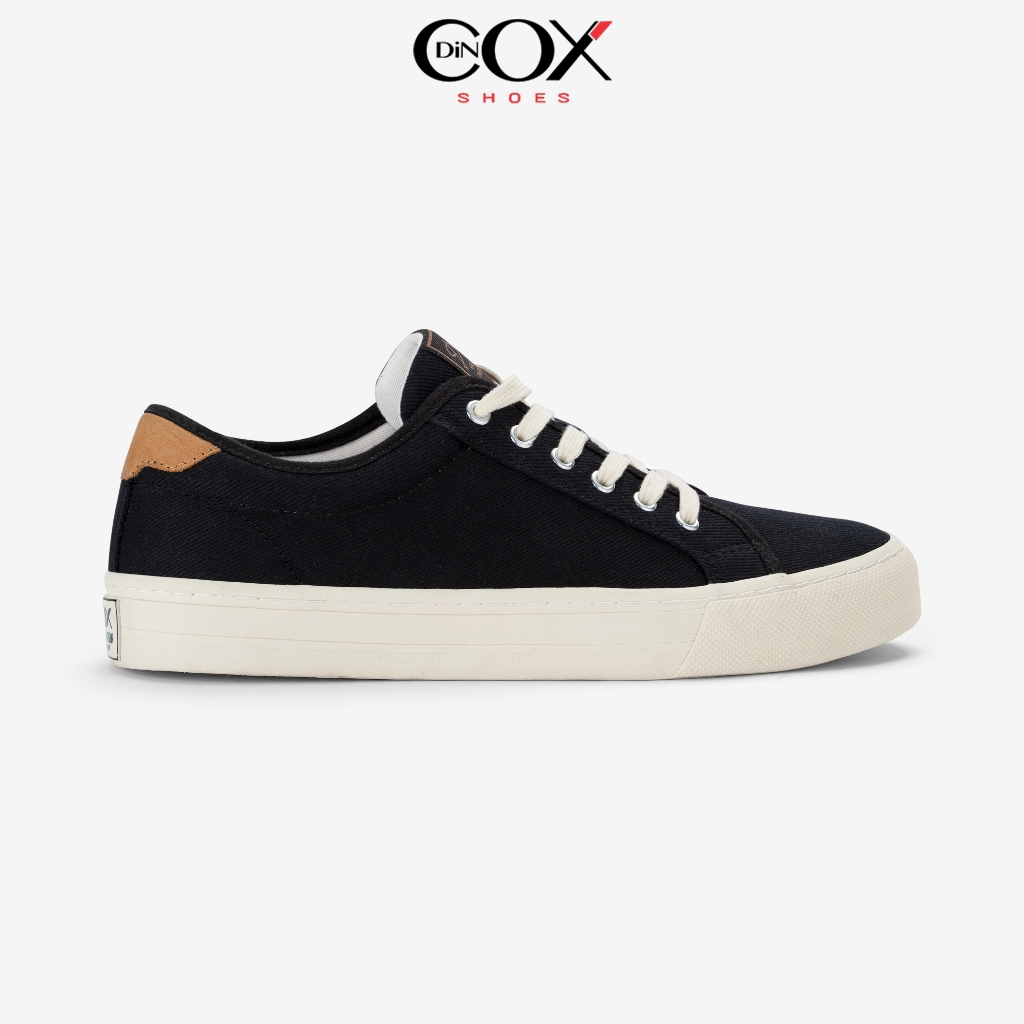 Giày Sneaker Nam Vải DINCOX E12 Black Đơn Giản Thanh Lịch