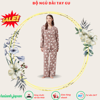 Bộ đồ ngủ bằng vải satin Gu form rộng