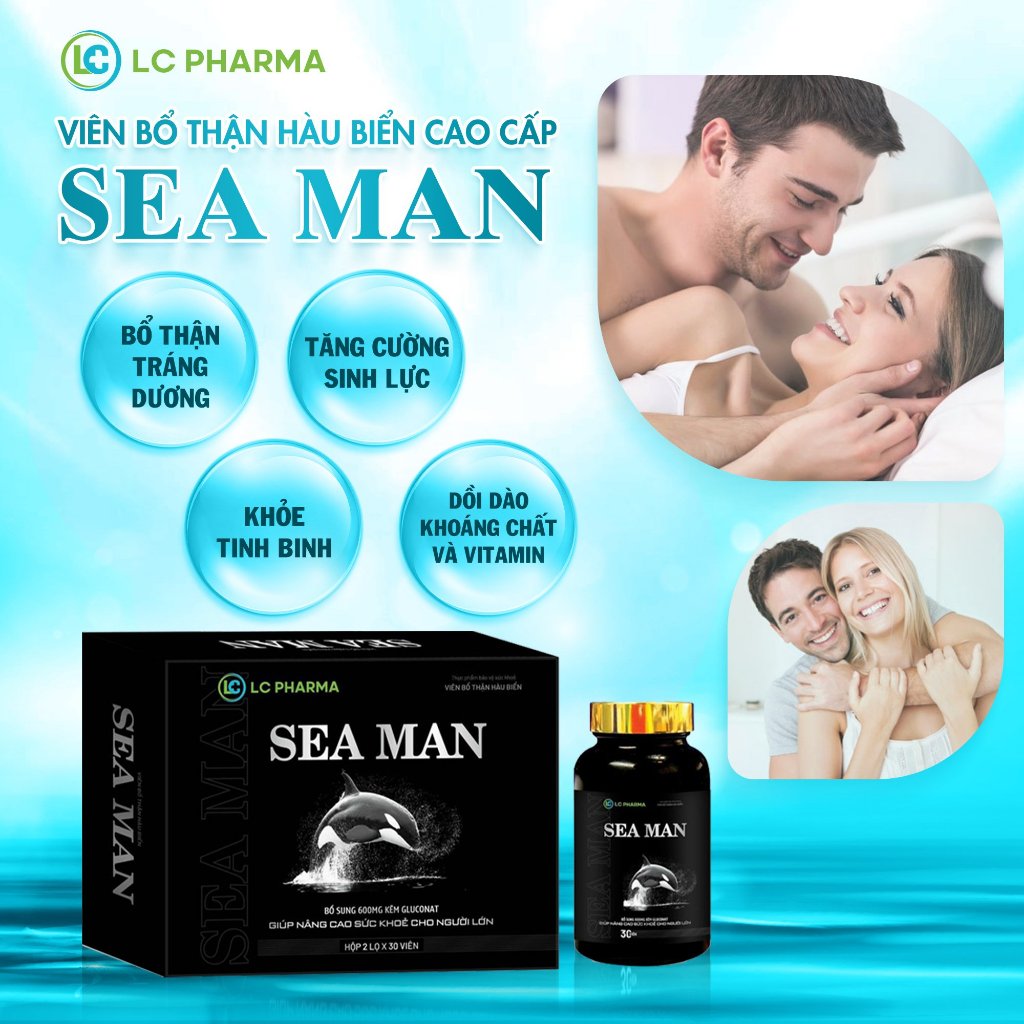 Viên Bổ Thận Hàu Biển Bổ Sung Kẽm Cao Cấp Sea Man - Tăng Cường Sinh Lực