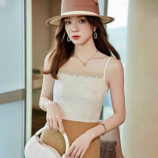 Áo 2 dây Quảng Châu cao cấp phối ren ngực chất len tăm co dãn 4 chiều mặc trong vest, tập thể dục, thể thao, hàng ngày