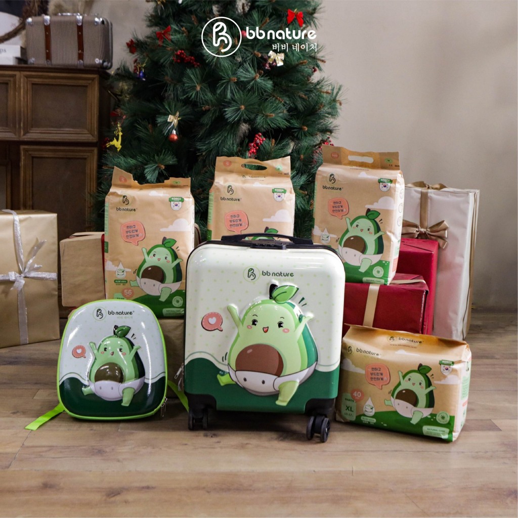 (TẶNG VALI)Combo 4 bịch Tã bỉm BB Nature dành cho bé đủ size NB/Dán S,M/ Quần M/L/XL/XXL/3XL/4XL