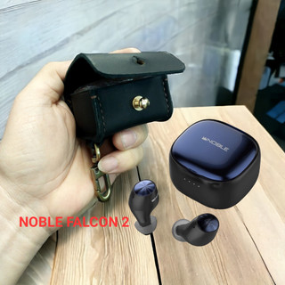 Bao da tai nghe noble falcon 2 nút nấm đồng, da thật handmade