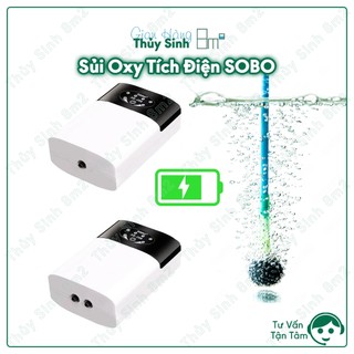 Máy sủi oxy tích điện sobo | máy sủi oxy mini cho hồ cá | 8m2