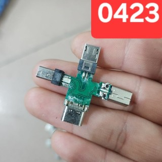 Chân nguồn jack chuyển đổi 1 in 3 chân nguồn vào type-c