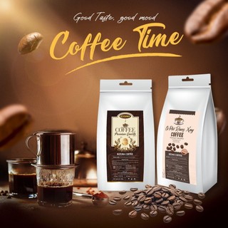 Cà phê rang xay nguyên chất 100% - Cà phê Robusta, Moka 500gr/gói