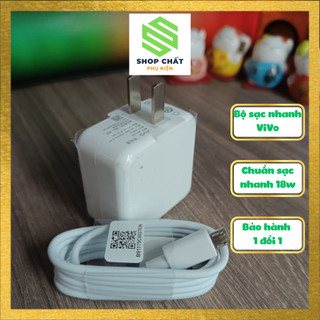 Bộ sạc nhanh vivo 18w, bộ sạc điện thoại vivo chính hãng gồm 1 cóc 18w+ 1 cáp sạc dài 1m phụ kiện khang thịnh