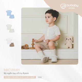 [CHÍNH HÃNG] Bộ quần áo cộc tay cổ trụ Kyomi trẻ em Bu