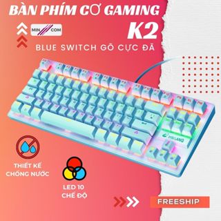 Bàn Phím Cơ Gaming Có Dây MinCom K2 Pro LED ZiyouLang Có Hotswap Đèn Led 7 Màu Gõ Cực Đã Cho Pc Laptop