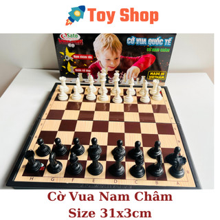 Cờ Vua Quốc Tế Có Nam Châm - Bàn Cờ Vua Nhựa size 31x31cm Sato041 [Made in Việt Nam]