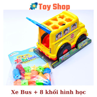 Xe thả hình khối bằng Nhựa An Toàn, Xe Bus cho Bé.