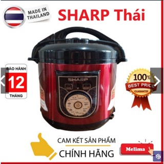 Nồi áp suất Nồi áp suất điện đa năng Sharp 6L Xuất xứ Thái Lan Bảo hành 12 tháng An toàn tuyệt đối Ninh kỹ và nhanh nhừ
