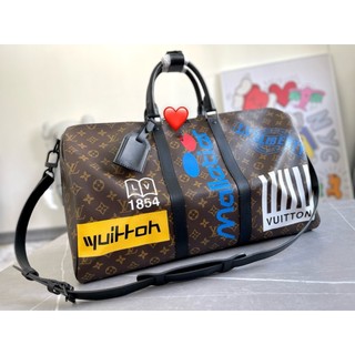Túi trống du lịch lv nba keepall da thật chuẩn super