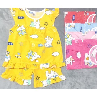 Bộ lụa tay cánh tiên bé (18-26kg) ( giao màu ngẫu nhiên)