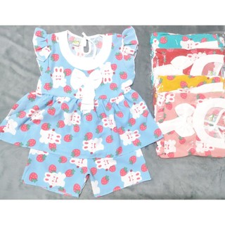 Bộ lụa tay cánh tiên bé (18-26kg) ( giao màu ngẫu nhiên)