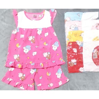 Bộ lụa tay cánh tiên bé (18-26kg) ( giao màu ngẫu nhiên)