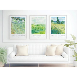Tranh treo tường canvas NEW649 chủ đề đồng cỏ Van Gogh trang trí phòng khách, phòng ngủ, homestay.