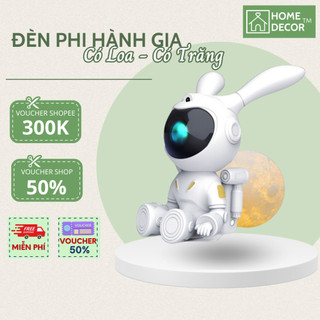 Đèn chiếu phi hành gia thỏ ngồi chiếu bầu trời sao đèn ngủ phi hành gia chiếu sao dùng phòng ngủ, phòng trà, cafe 2024
