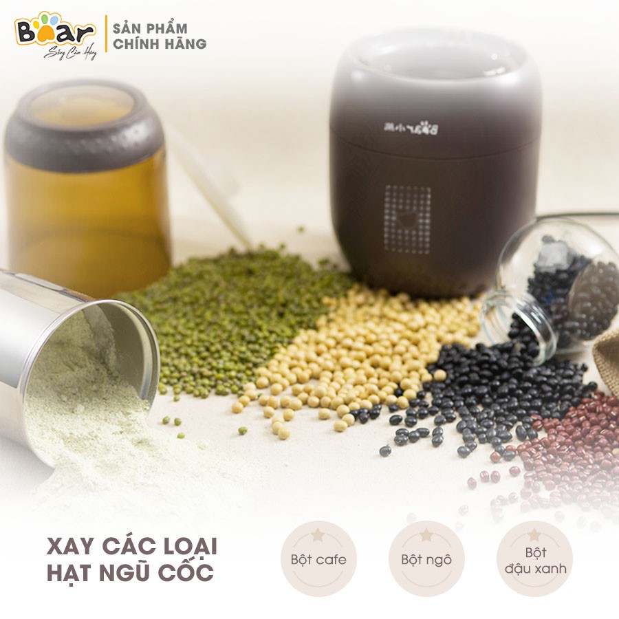 Máy xay bột khô đa năng BEAR FSJ-A03D1S, 300W,4 lưỡi inox, xay cà phê, tiêu, ớt, ngũ cốc,BH 18 tháng | BigBuy360 - bigbuy360.vn