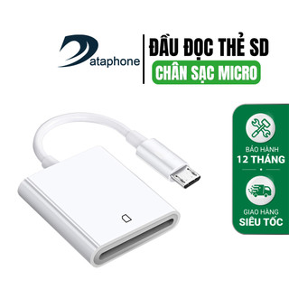 Đầu đọc thẻ nhớ máy ảnh thẻ SD dành cho điện thoại đời cũ dùng chân sạc Micro USB có hỗ trợ OTG