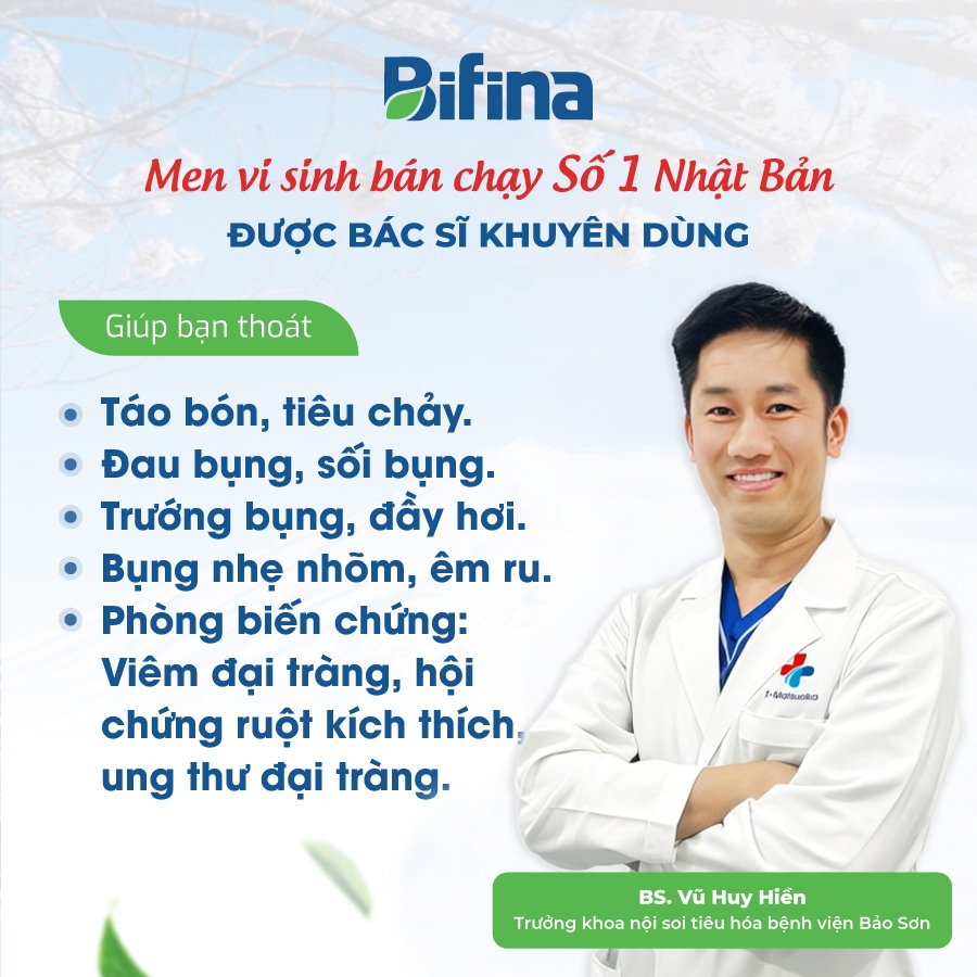 Men vi sinh Bifina Nhật Bản, Loại R 60 gói- Cải thiện tình trạng táo bón,tiêu chảy,đầy hơi