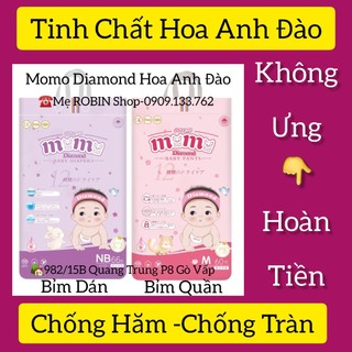 [Mua2-Tặng KhănGIẤY lụa]Bỉm Hữu Cơ;Tã Dán/Quần Momo DIAMOND Anh Đào/Momo NATURE Hạt Bơ/MomoTARO Quốc Dân (Đủ Size)