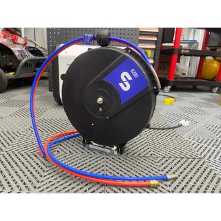 Cuộn dây tự rút mix khí - nước SGCB, cuộn hơi nước hỗn hợp tự rút chăm sóc xe ô tô